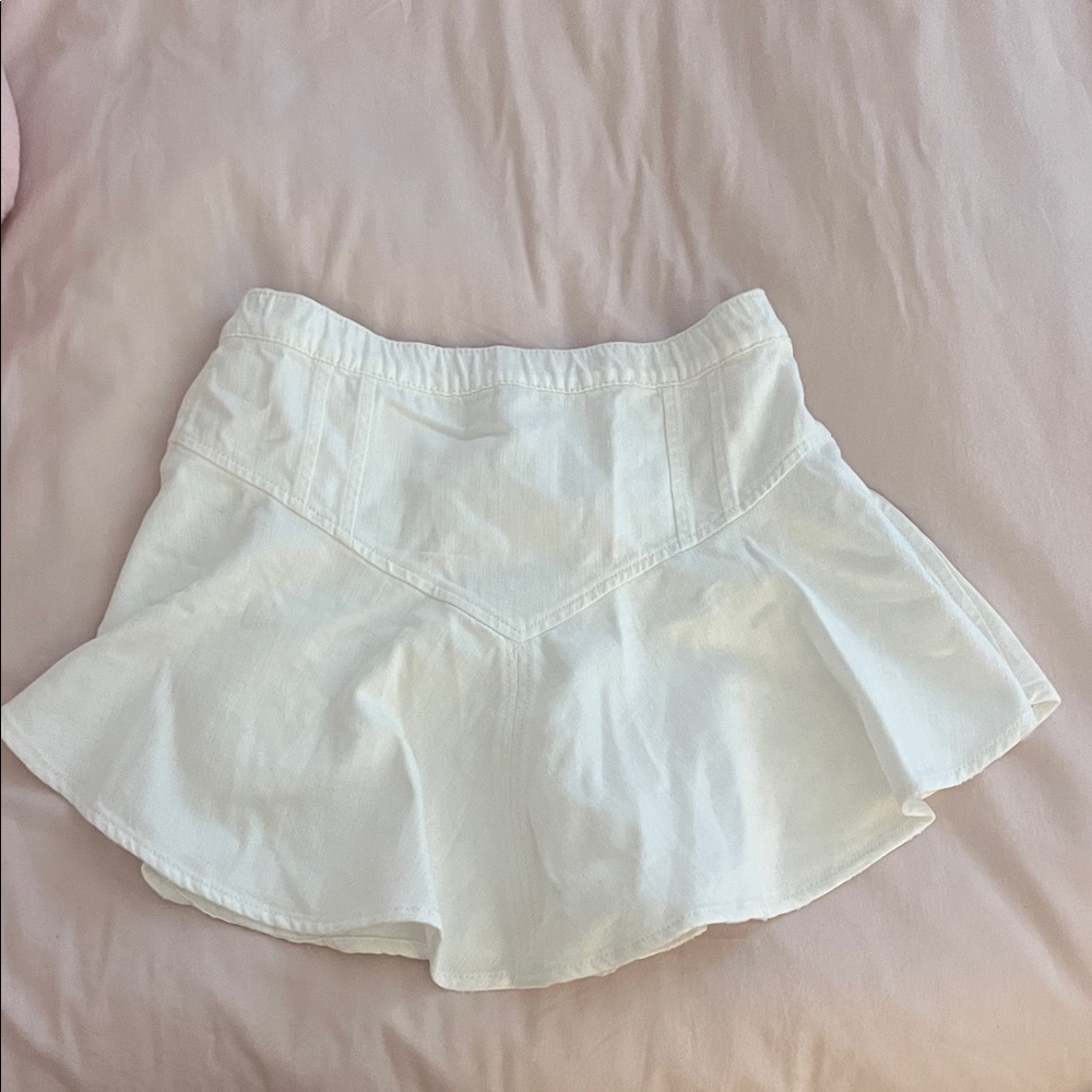 Aerie White Flared Skirt